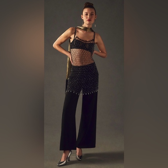 ‼️RARE‼️🎸Anthropologie🎸🔥NWT🔥Rhinestone Cami— O/S - Picture 3 of 11